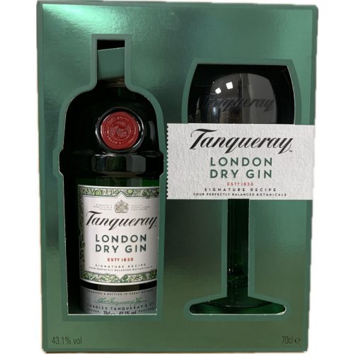 Tanqueray díszdoboz+pohár