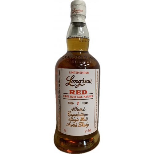 Longrow Red 7 éves Pinot Noir Cask whisky