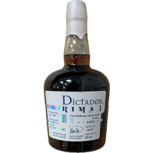 Dictador Rima 2003 American Oak Cask rum